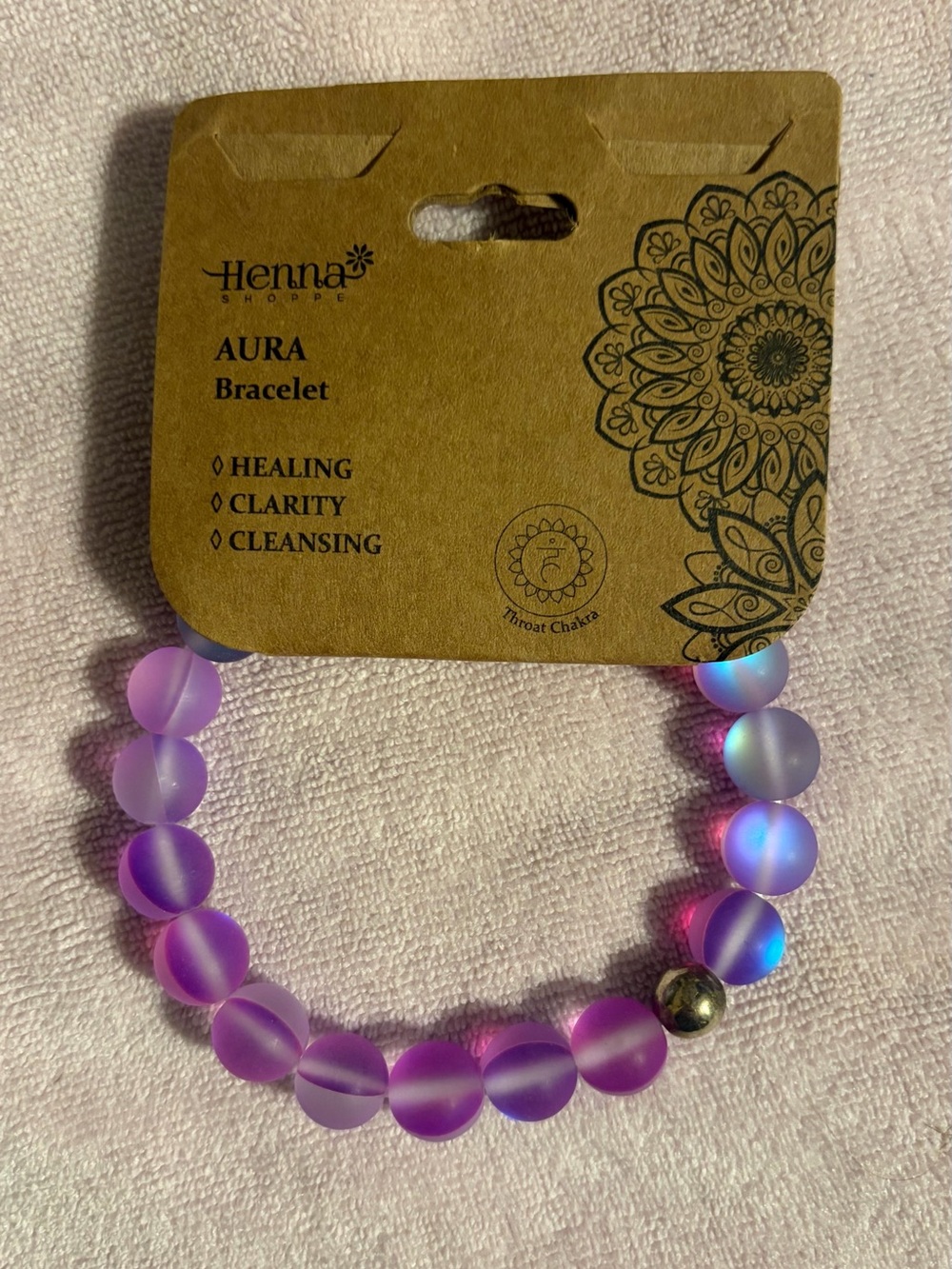 Henna Shoppe Purple Aura Beaded Bracelet